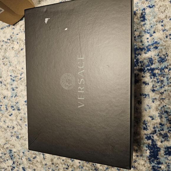 New Versace 110mm Crystal-Embellished Silk Stiletto Sandals sz 38.5 - Picture 7 of 7